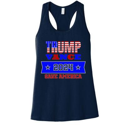 Trump Vance 2024 Front Pocket Print And Back Womens Tank Top