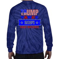 Trump Vance 2024 Front Pocket Print And Back Tie-Dye Long Sleeve Shirt