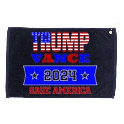 Trump Vance 2024 Front Pocket Print And Back Grommeted Golf Towel