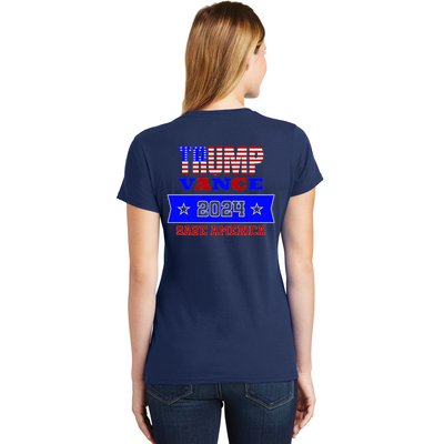 Trump Vance 2024 Front Pocket Print And Back Women's T-Shirt