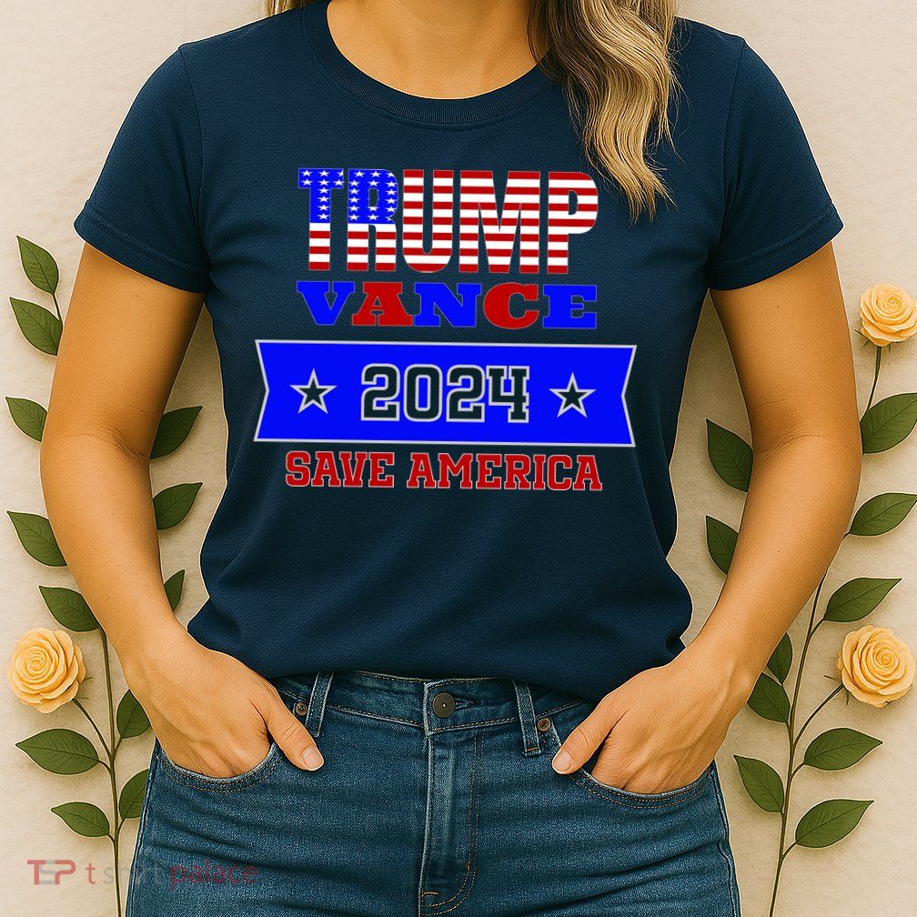 Trump Vance 2024 Front Pocket Print And Back Womens T-Shirt