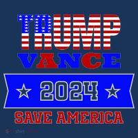 Trump Vance 2024 Front Pocket Print And Back Womens T-Shirt