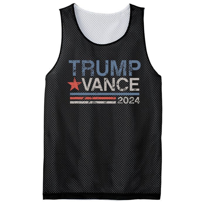 Trump Vance 2024 Retro Stripe Trump Jd Vance Mesh Reversible Basketball Jersey Tank