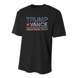 Trump Vance 2024 Retro Stripe Trump Jd Vance Youth Performance Sprint T-Shirt