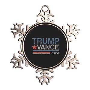 Trump Vance 2024 Retro Stripe Trump Jd Vance Metallic Star Ornament