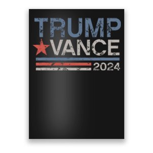 Trump Vance 2024 Retro Stripe Trump Jd Vance Poster