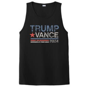 Trump Vance 2024 Retro Stripe Trump Jd Vance PosiCharge Competitor Tank