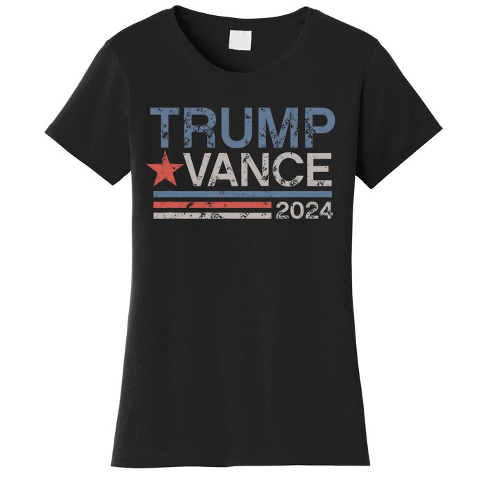 Trump Vance 2024 Retro Stripe Trump Jd Vance Women's T-Shirt