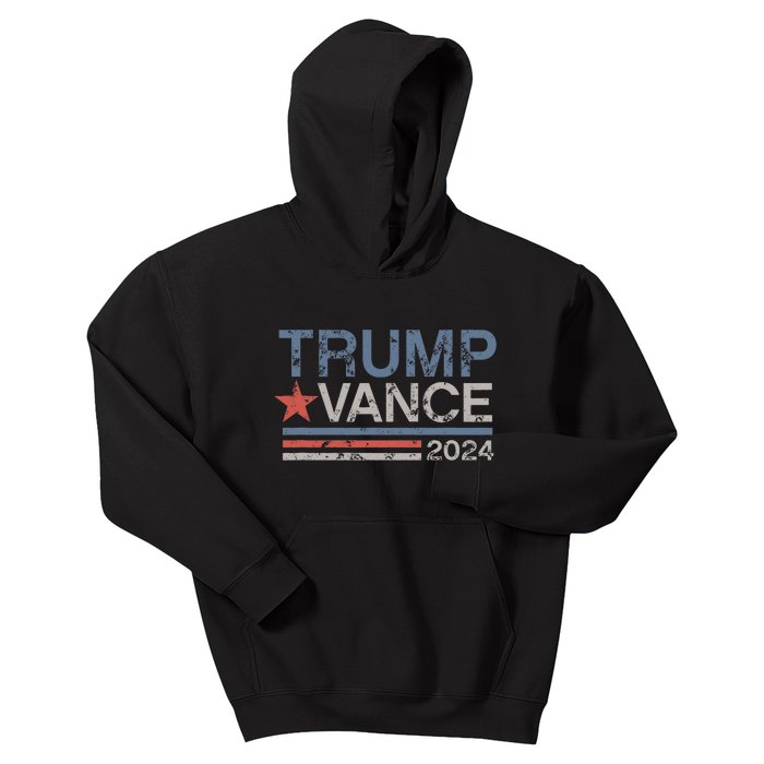 Trump Vance 2024 Retro Stripe Trump Jd Vance Kids Hoodie