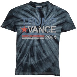 Trump Vance 2024 Retro Stripe Trump Jd Vance Kids Tie-Dye T-Shirt