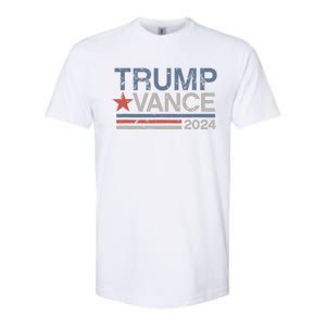 Trump Vance 2024 Retro Stripe Trump Jd Vance Softstyle CVC T-Shirt