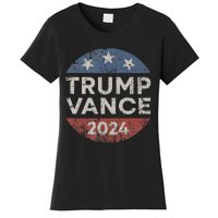 Trump Vance 2024 Vice President Vp Election Retro Button Women's T-Shirt