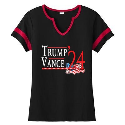 Trump Vance 2024 President Trump Supporter Ladies Halftime Notch Neck Tee