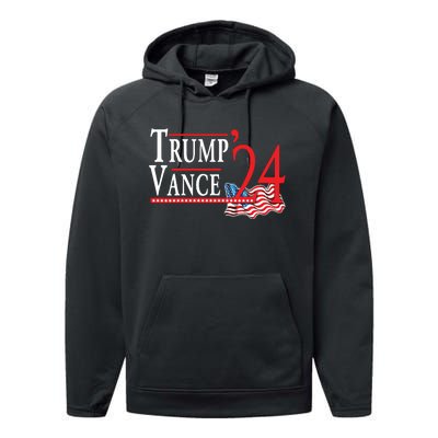 Trump Vance 2024 President Trump Supporter Performance Fleece Hoodie