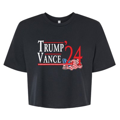 Trump Vance 2024 President Trump Supporter Bella+Canvas Jersey Crop Tee