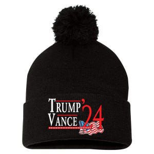 Trump Vance 2024 President Trump Supporter Pom Pom 12in Knit Beanie