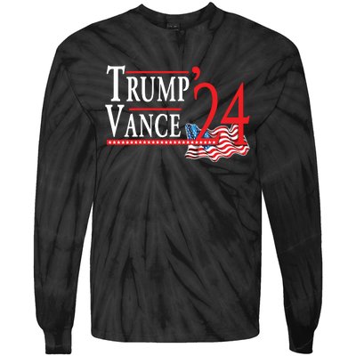 Trump Vance 2024 President Trump Supporter Tie-Dye Long Sleeve Shirt