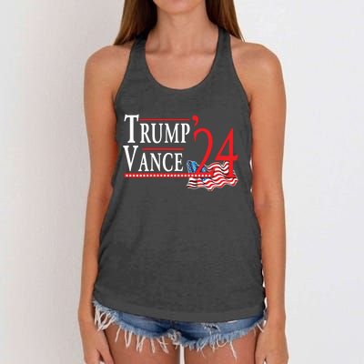 Trump Vance 2024 President Trump Supporter Women's Knotted Racerback Tank