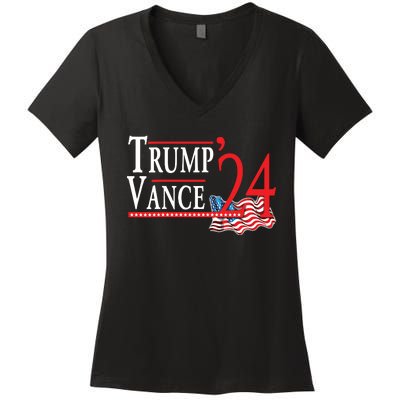 Trump Vance 2024 President Trump Supporter Women's V-Neck T-Shirt