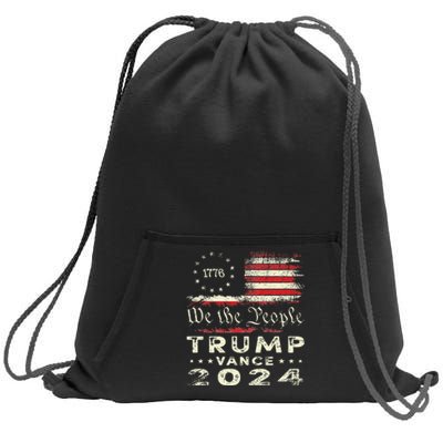 Trump Vance 2024 President Trump Supporter Re Election Sweatshirt Cinch Pack Bag