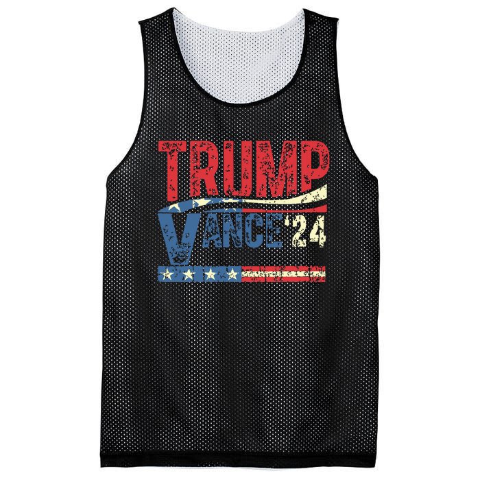 Trump Vance 2024 Donald Trump 24 Vance For President 2024 Mesh Reversible Basketball Jersey Tank