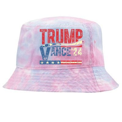 Trump Vance 2024 Donald Trump 24 Vance For President 2024 Tie-Dyed Bucket Hat