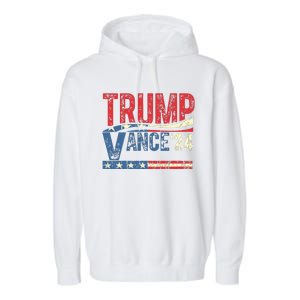 Trump Vance 2024 Donald Trump 24 Vance For President 2024 Garment-Dyed Fleece Hoodie