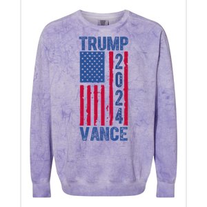 Trump Vance 2024 Us Flag Election Colorblast Crewneck Sweatshirt