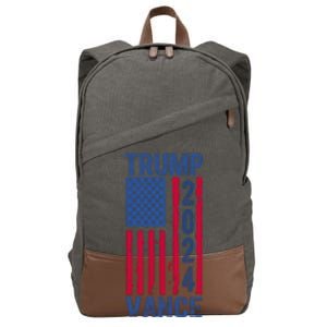 Trump Vance 2024 Us Flag Election Cotton Canvas Backpack