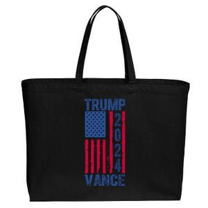 Trump Vance 2024 Us Flag Election Cotton Canvas Jumbo Tote