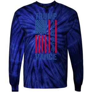 Trump Vance 2024 Us Flag Election Tie-Dye Long Sleeve Shirt