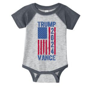 Trump Vance 2024 Us Flag Election Infant Baby Jersey Bodysuit