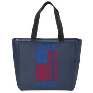 Trump Vance 2024 Us Flag Election Zip Tote Bag