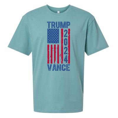 Trump Vance 2024 Us Flag Election Sueded Cloud Jersey T-Shirt