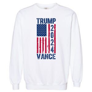 Trump Vance 2024 Us Flag Election Garment-Dyed Sweatshirt