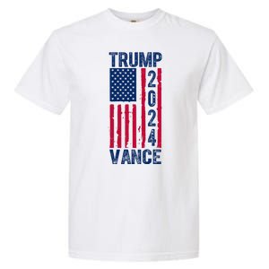 Trump Vance 2024 Us Flag Election Garment-Dyed Heavyweight T-Shirt