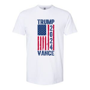 Trump Vance 2024 Us Flag Election Softstyle CVC T-Shirt