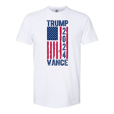 Trump Vance 2024 Us Flag Election Softstyle® CVC T-Shirt