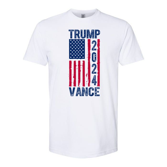 Trump Vance 2024 Us Flag Election Softstyle CVC T-Shirt