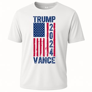 Trump Vance 2024 Us Flag Election Cooling Performance Crew T-Shirt