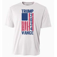 Trump Vance 2024 Us Flag Election Cooling Performance Crew T-Shirt