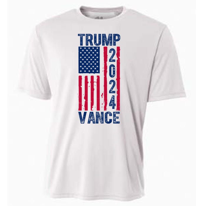 Trump Vance 2024 Us Flag Election Cooling Performance Crew T-Shirt