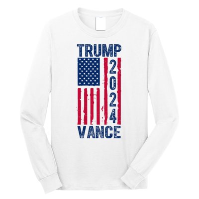 Trump Vance 2024 Us Flag Election Long Sleeve Shirt