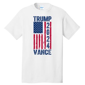 Trump Vance 2024 Us Flag Election Tall T-Shirt