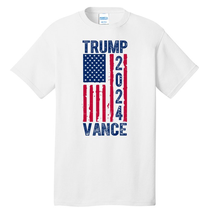 Trump Vance 2024 Us Flag Election Tall T-Shirt