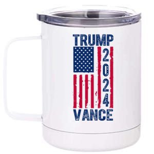 Trump Vance 2024 Us Flag Election 12 oz Stainless Steel Tumbler Cup