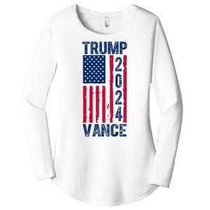 Trump Vance 2024 Us Flag Election Women's Perfect Tri Tunic Long Sleeve Shirt