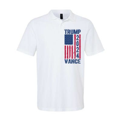 Trump Vance 2024 Us Flag Election Softstyle Adult Sport Polo