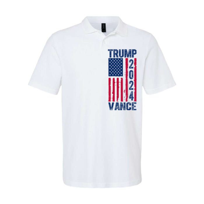 Trump Vance 2024 Us Flag Election Softstyle Adult Sport Polo