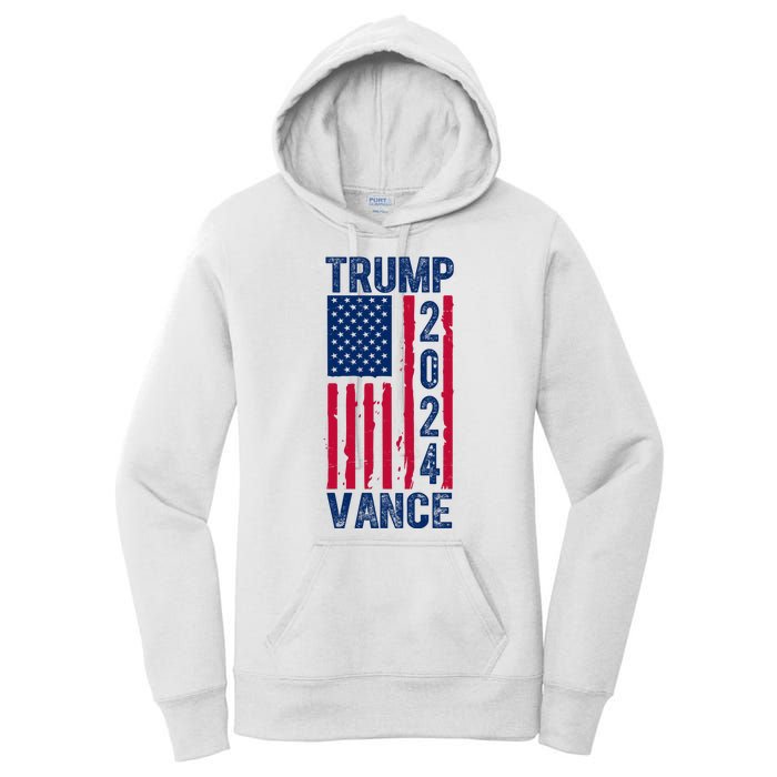 Trump Vance 2024 Us Flag Election Women's Pullover Hoodie